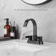 thumbnail image 2 of Oil Rubbed Bronze Bathroom Faucet 3 Hole, Senhozi 4 Inch Centerset Bathroom Faucet with Pop up Drain and 2 Supply Lines, Waterfall Bathroom Faucet Modern Faucet Bathroom, 2 of 14