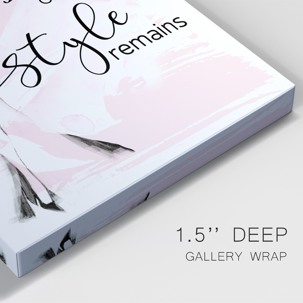 Fashion Changes Style Remains Premium Gallery Wrapped Canvas - Ready to Hang