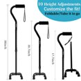 thumbnail image 5 of AOHHL Quad Walking Cane Foldable Adjustable Portable Stick Men & Women and Seniors - Lightweight & Sturdy with 4-Pronged Base for Extra Stability Balance,Self Standing Gifts for mom Dad, 5 of 7