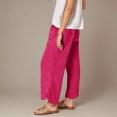 thumbnail image 5 of Wensltd Women Solid Color Baggy Wide Leg Pants Casual Elastic Waist Pocket Pants, 5 of 9