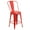 Red, variant on Flash Furniture Commercial Grade 24" High Black Metal Indoor-Outdoor Counter Height Stool with Removable Back