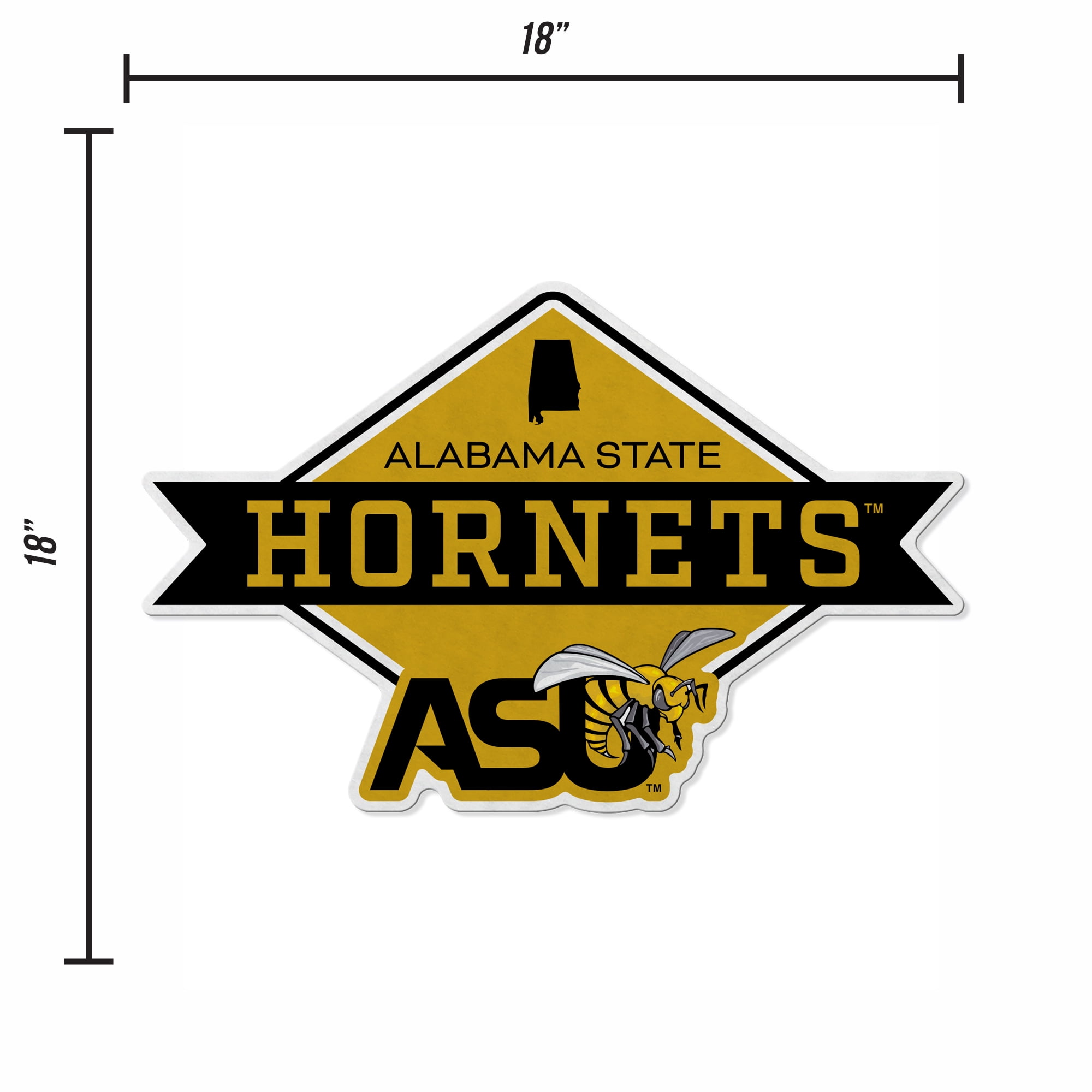 Alabama State Shape Cut Logo With Header Card - Diamond Design