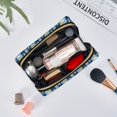 thumbnail image 3 of Airplanes and Aviation Signs Makeup Bag, Large Capacity Travel Cosmetic Bag for Women Girls- Travel Toiletry Bag Leather Portable Waterproof Makeup Case Organizer with Handle, 3 of 4