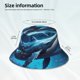 thumbnail image 3 of Balery Colorful Ocean Whale Sombreros para el sol para hombre y mujer, sombrero de pescador con UPF 50+, 3 of 6