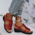 thumbnail image 2 of VerPetridure Women's Summer Slippers Casual Shoes Roman Fish Mouth Casual Wedges Sandals, 2 of 7
