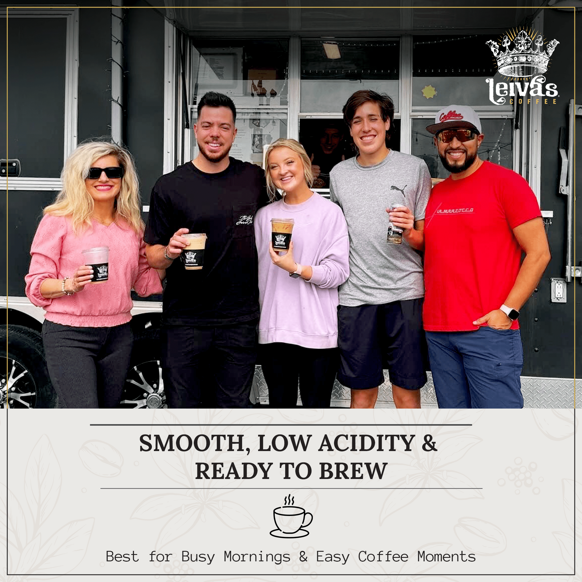 Leivas Medium Roast Whole Bean Coffee (8 Oz) - Roasted to Order, Single Origin Guatemalan Beans - Abuela Reina Whole Beans w/ Vanilla, Blueberries & Chocolate Notes - Low Acidity Roast 2 Pack