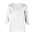 thumbnail image 5 of gakvbuo Tunic Tops for Women Loose Dressy 3/4 Sleeve Tops Round Neck Flowy Shirts Long Blouse To Wear With Leggings, 5 of 7