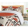 thumbnail image 4 of Ambesonne Egyptian Duvet Cover Sets, Old Language, 2-Queen, Red Cream, 4 of 6
