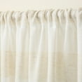thumbnail image 5 of TOWN & COUNTRY BASICS Pax Semi-Sheer Stripe, Light Filtering Indoor Curtains 2-Pack Linen/White, 50"x96", 5 of 10
