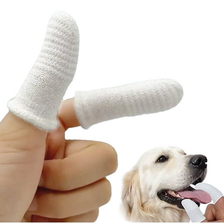 Pet Republique Soft Fabric Finger Toothbrush Kit for Dogs and Cats – Washable & Reusable (6 Count)