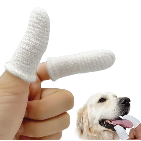 Pet Republique Soft Fabric Finger Toothbrush Kit for Dogs and Cats – Washable & Reusable (6 Count)