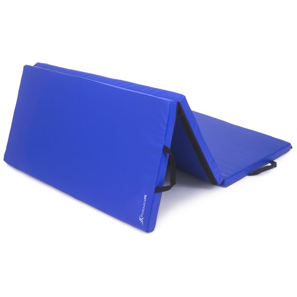 TriFold Folding Exercise Mat 6 x 4, Blue