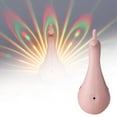 thumbnail image 2 of Binwennn Colorful Projection Lamp Remote Controlled USB Rechargeable Night Light Atmosphere Lamp For Festivals And Vh1 Storytellers Fuel Window Decorations Hanging Stained Glass Stained Glass Elephant, 2 of 7