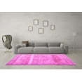 thumbnail image 3 of Ahgly Company Indoor Round Abstract Pink Contemporary Area Rugs, 8' Round, 3 of 4