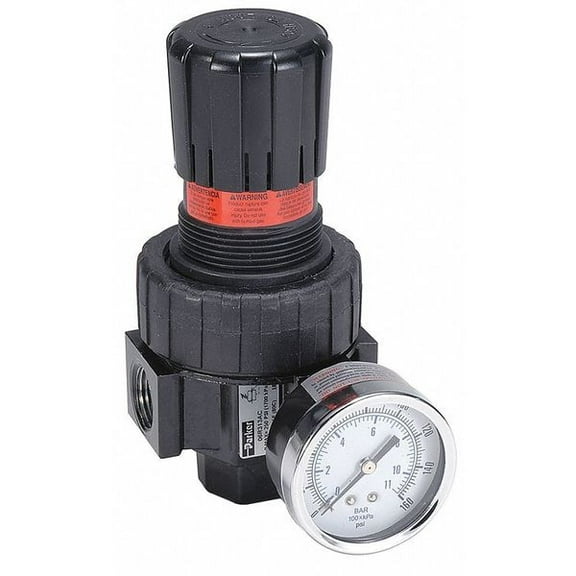 Parker Air Regulator,1/4 In. NPT,53 cfm,250 psi 06R118AC