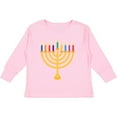 thumbnail image 3 of Inktastic Hanukkah Menorah Candles Boys or Girls Long Sleeve Toddler T-Shirt, 3 of 5