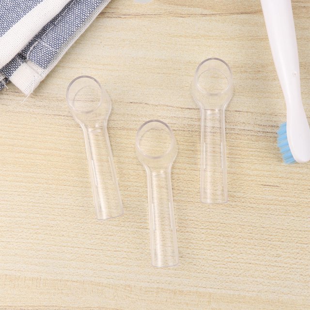 WHAMVOX 18Pcs Transparent Simple Design Portable Toothbrush Covers for Daily Use and Business Trips 2.8x0.9in