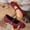Wine, variant on Viluyesy Womens Espadrilles Flats, Shallow Comfort Round Toe Ankle Strap Fashion Dress Ballet Shoes Wine US9.5