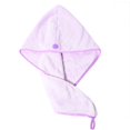 thumbnail image 4 of Toalla de microfibra para el cabello para mujeres, paquete de 2, turbante de cabello súper absorbente de secado rápido para secar cabello rizado, largo y grueso (azul+rosa+rosa claro), 4 of 5