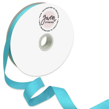 UPC: 0810056347291 | Turquoise Grosgrain Ribbon  7/8  x 100 Yards by Gwen Studios