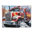 thumbnail image 5 of Orinice Fire Truck Snow Plow Mural Tapestry Wall Hanging Unique Style for Home Decoration - Graphic Tapestries for Living Room Bedroom Farmhouse Dorm 40x60inch, 5 of 6
