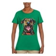 thumbnail image 3 of My Favorite Breed is The One In Need | Colorful Labrador Dog | Dean Russo Art Animal Lover Womens T-Shirt, Kelly, 2XL, 3 of 5