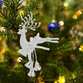 thumbnail image 1 of Xihbxyly Colgante Navideño de Ciervo, Diseño de Reno Saltarín Galvanizado, Campanas para Decoración Navideña, Adorno Colgante Versátil para Árbol y Estanterías, Decoración Festiva para El Hogar, Idea, 1 of 7