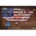 thumbnail image 2 of Americana  License Plate Map, Stretched Canvas Wall Art by Lantern Press Sold by ArtCom, 2 of 5