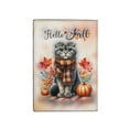 thumbnail image 2 of Hello Fall Scottish Fold Scarf Welcome Autumn with Leaves Pumpkins Travel Passport Wallet Cat Lover Kitten Owner Gifts PU Leather Passport Holder Cover - 00011, 2 of 5