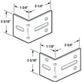 thumbnail image 2 of 1 ea. #1 and #3 Heavy Zinc Plated Garage Door Track Brackets with Fasteners (2-pack), 2 of 2