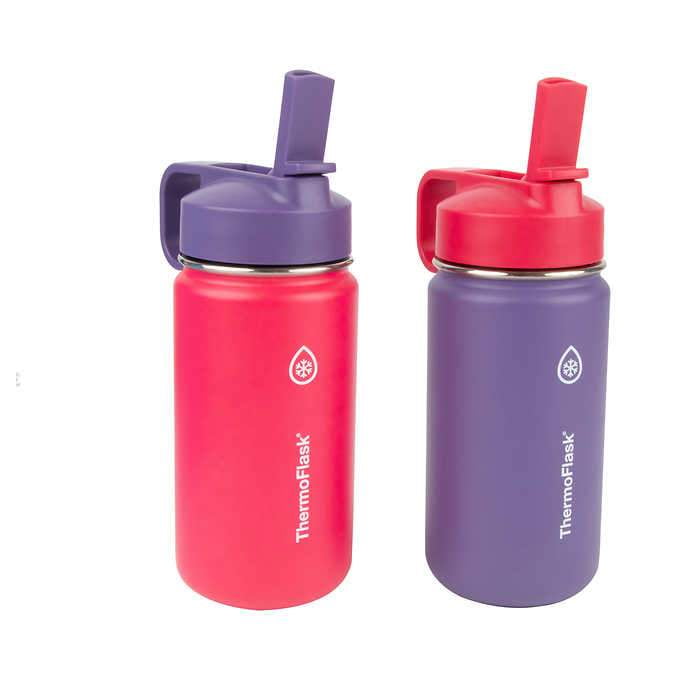 Thermoflask Kids 14 oz Stainless Steel Insulated Water Bottle 2-pack 