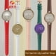 thumbnail image 4 of Correa de reloj deportiva inteligente para mujer Garmin Lily, correa de piel auténtica con diseño de lagarto a cuadros, 14 x 6 mm, color rojo y blanco, 4 of 5