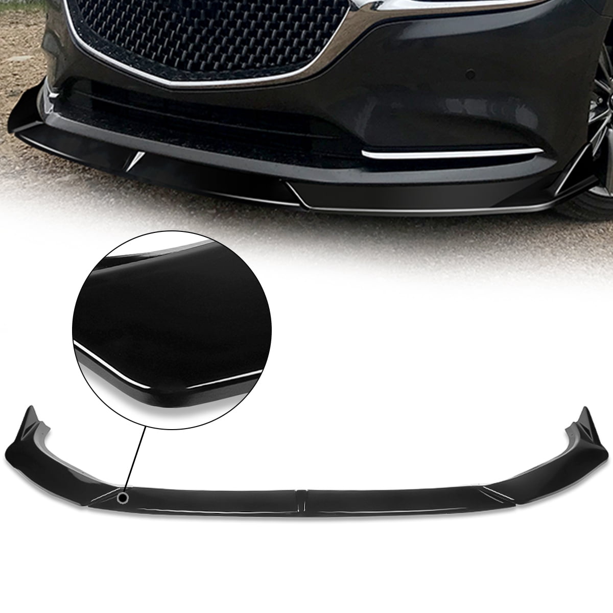 Stay Tuned Performance PU/681/PBK Painted Black Front Bumper Body Kit Lip 3PCS Compaitble with 2014-2018 Mazda3 Axela 