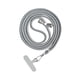 thumbnail image 2 of Cordón para teléfono universal desmontable de nailon para el cuello, sistema de sujeción de seguridad Gris claro, 2 of 9