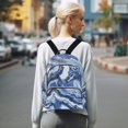 thumbnail image 7 of JIALIOU Mini Backpack Purse for Women Quilted Casual Daypack Small Travel Shoulder Bag, Blue Black White Marble, 7 of 7