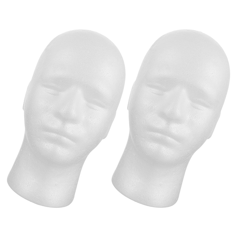 Raindrops White Foam Mannequin for Display, Sturdy and Realistic Model for Wigs, Hats, Jewelry, and Makeup