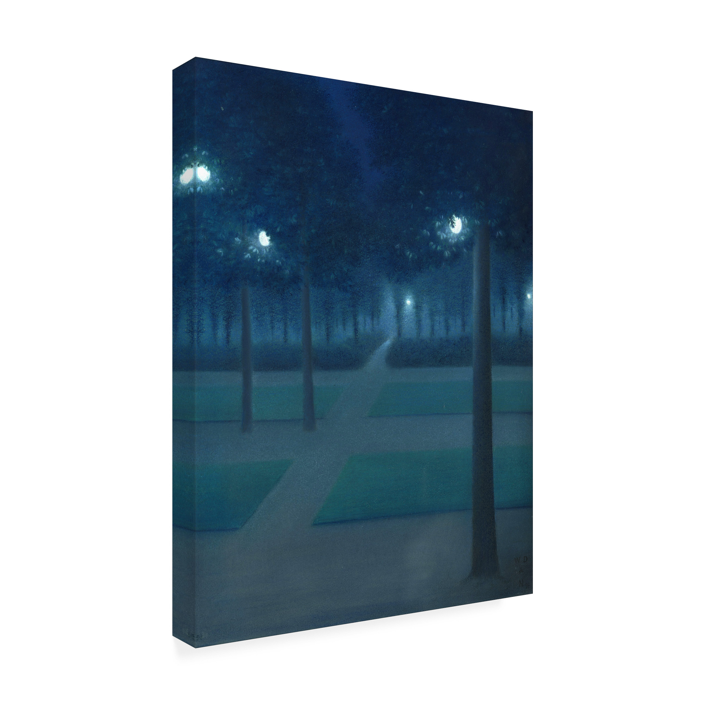 de Nuncques 'Nocturne in the Parc Royal' Canvas Art