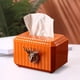 thumbnail image 3 of Paquete de 2 Cajas de Pañuelos Faciales de Lujo Sunnimix Organizador Rectangular Naranja Blanco, 3 of 8