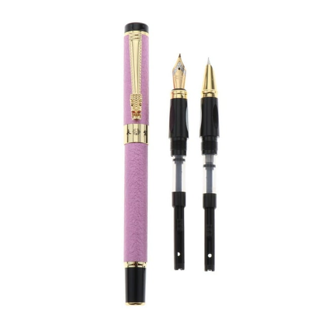 estilográfica de 3 piezas, colección de bolígrafos vintage, bolígrafo de de negocios, convertidor de de tinta de caligrafía (1,5 púrpura Hugo Pluma de papelería