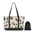 thumbnail image 7 of FORMRS Canvas Laptop Tote Bag for Women with 15.6" Computer Compartments Shoulder Handbag, Plaid Deer, 7 of 7