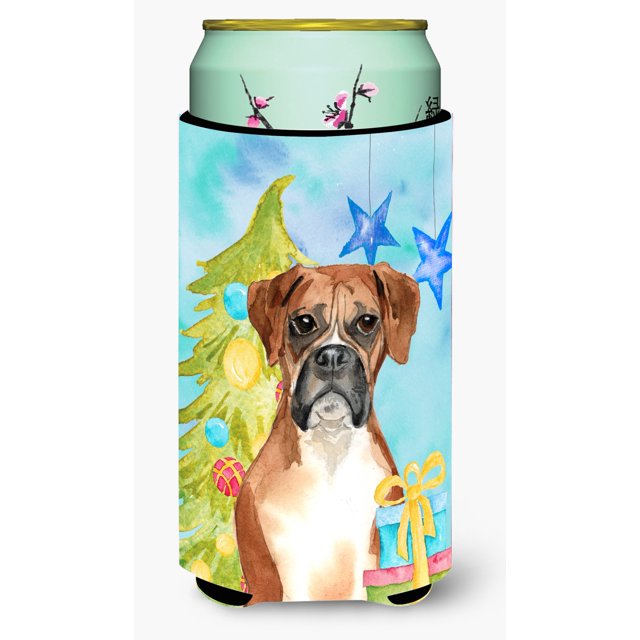 ""Caroline'S Treasures Ck1884Tbc Christmas Tree Boxer Tall Boy Hugger Bebidas Frías-Koozies Multicolor""