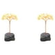 thumbnail image 3 of Billuyoard Árbol de piedras preciosas naturales exquisita artesanía y amplia aplicación decoración del hogar Lucky Money Base fluorita + espato flúor+citrino 13cm 2piezas, 3 of 6