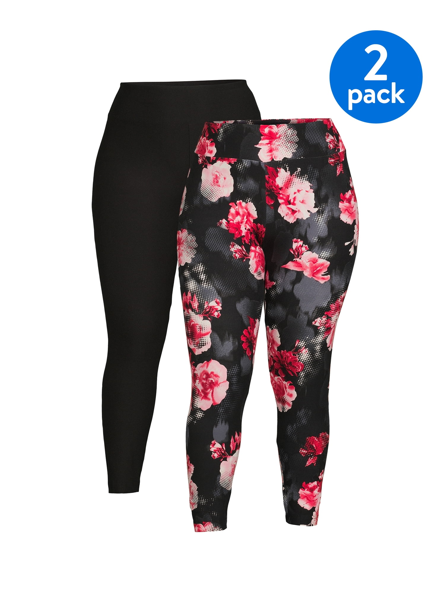High Rise Printed Leggings, 2-Pack 