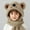 Khaki, variant on NAISIBABY Boys Girls Fleece Cap with Scarf 2-6T, Cute Warm Ear Protection Super Soft Winter Ski Hat Scarf One-Piece White