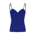 thumbnail image 3 of Textilo Women's Plus Size Tank Tops with Built In Bras V Neck Spaghetti Strap Camisole Sleeveless Cami Tanks Shirts Lightweight Loose Fit Casual Flowy Comfy Tops,Blue 6XL, 3 of 6