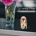 thumbnail image 6 of Matashi 24K Gold Plated Open Mouth Hippo Figurine with Crystal Accents Decorative Tabletop Showpiece – Single Piece, 6 of 7