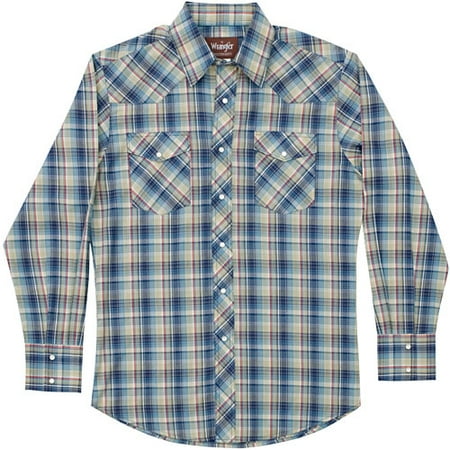 Wrangler - Big Men's Western Plaid Shirt