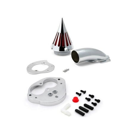 Billet Air Filter Bolt - Krator 2000 & up Kawasaki Vulcan 1500 1600 Classic Fuel Injected Only Cruiser High Quality Chrome Billet Aluminum Cone Spike Air Cleaner Kit Intake Filter Motorcycle
