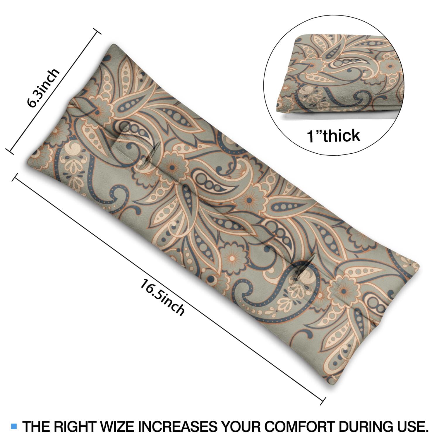 Colorful Vibrant Paisley Seatbelt Pillow - Post Surgical Chest Protector for Women - Artistic Ethnic Design Recovery Cushion