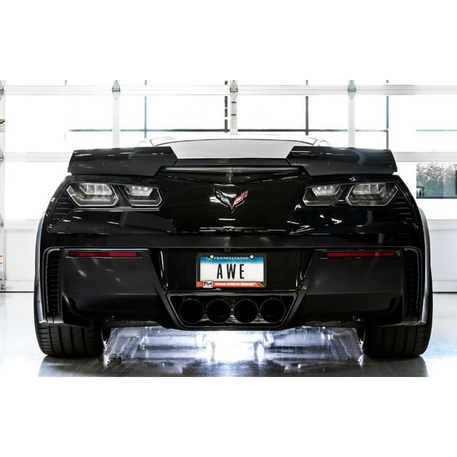 Fits 2014-2019 Chevrolet Corvette AWE Tuning Exhaust System Kit 3020-43081 Track Edition Axle-Back System; Stainless Steel; Without Muffler; Single Exhaust With Single Outlet; Rear Exit